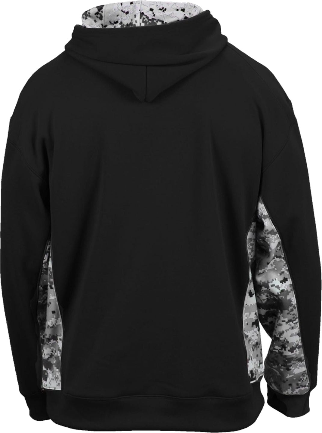 Rear View of BA BLACK/WHITE DIGITAL DIGITAL C/B YOUTH HOOD