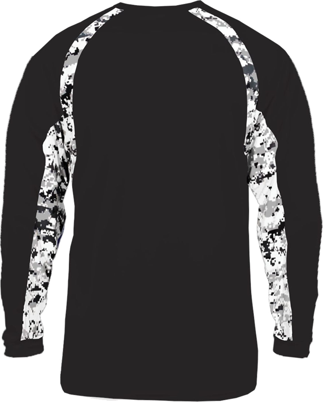 Rear View of BA BLACK/WHITE DIGITAL DIGITAL HOOK L/S TEE