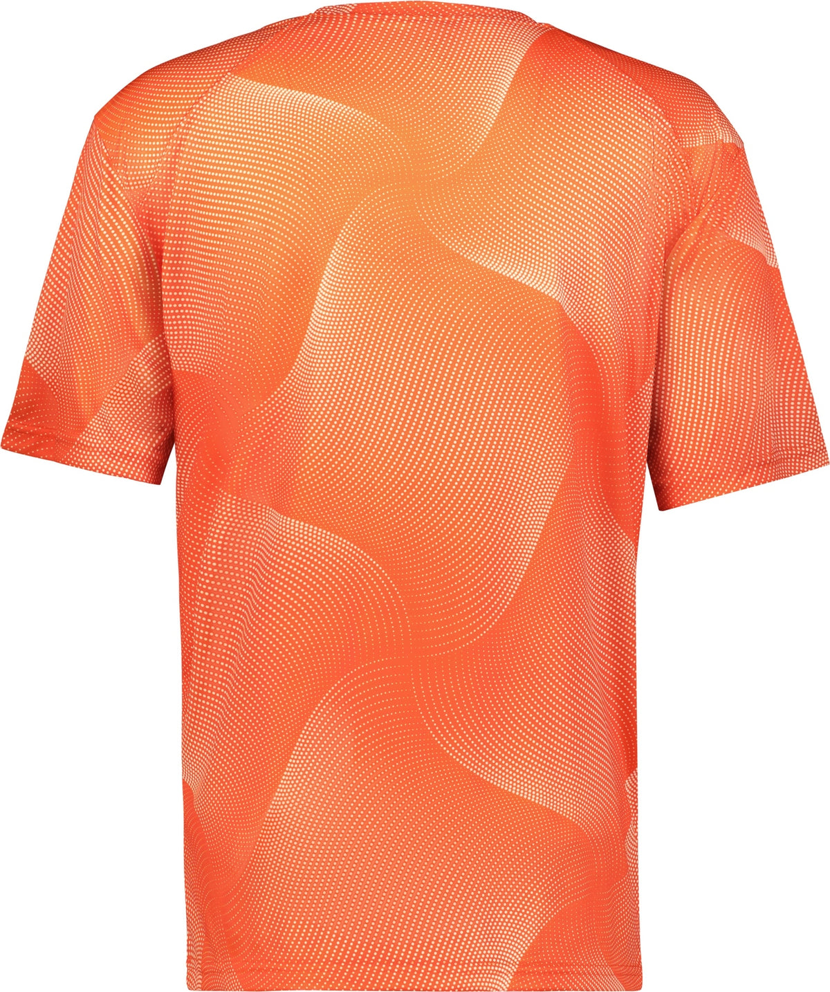 Rear View of BA BURNT ORANGE WARP WARP TEE