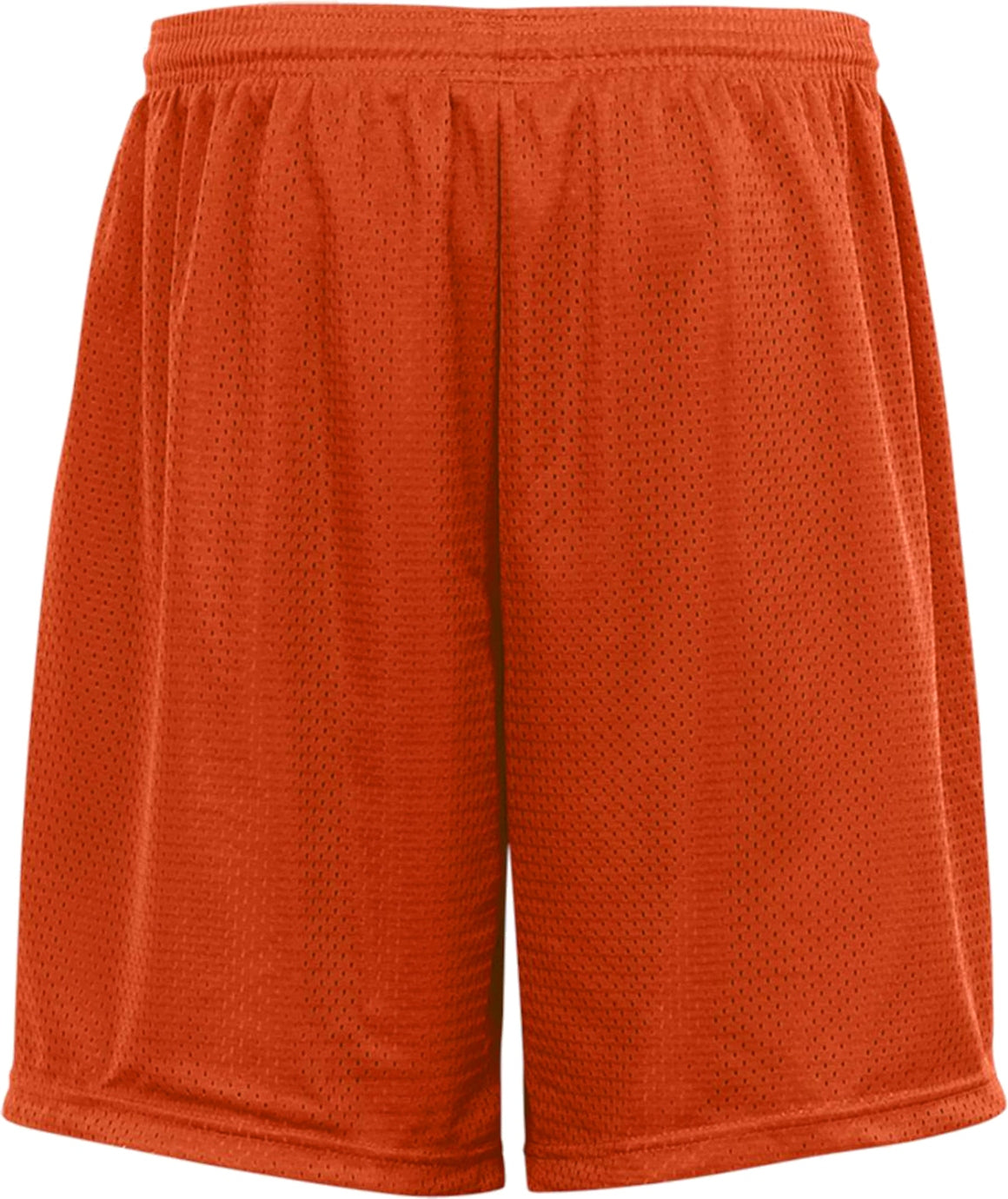 Rear View of BA BURNT ORANGE YOUTH MESH/TRICOT SHORT