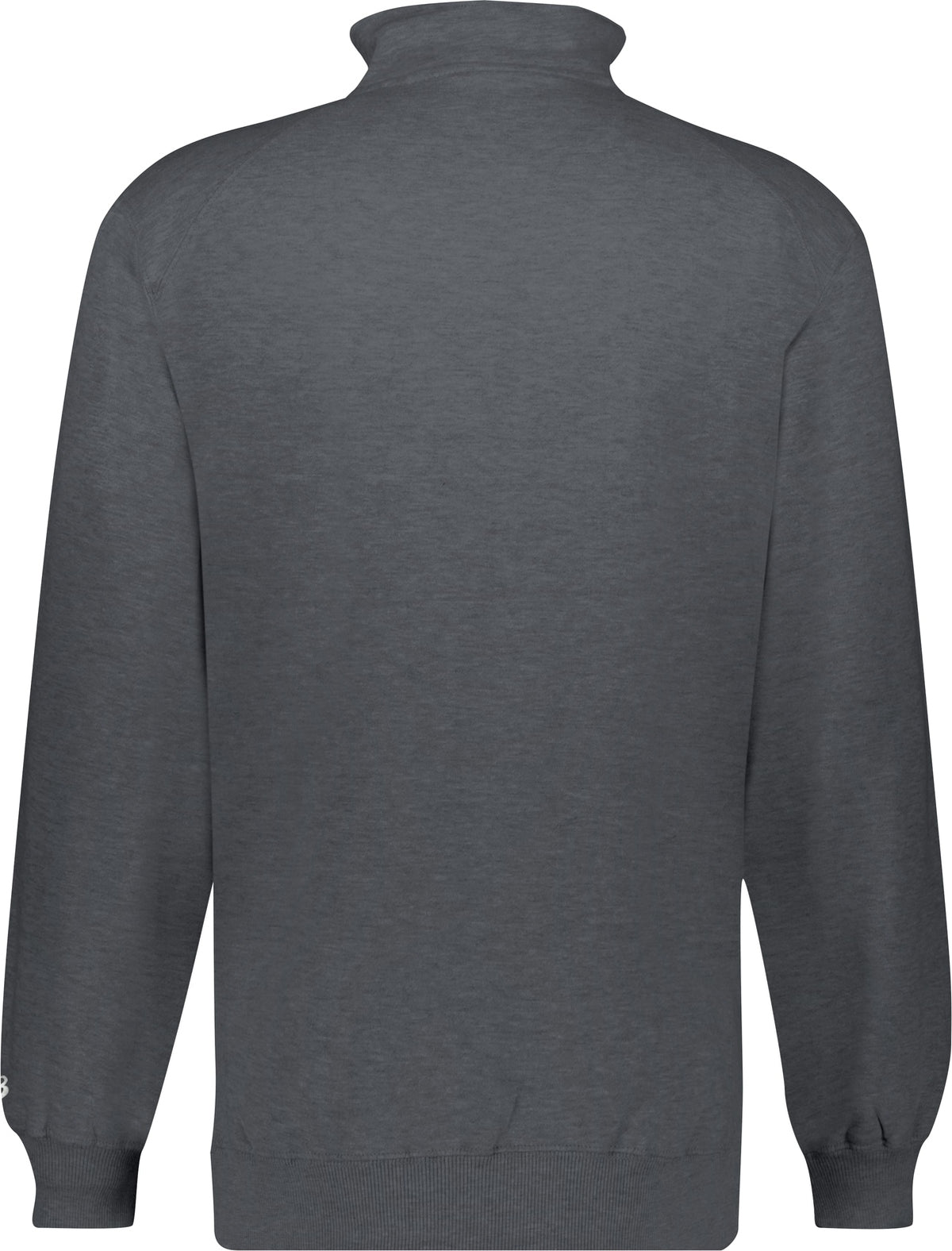 Rear View of BA CHARCOAL 1/4 ZIP FLEECE PULLOVER