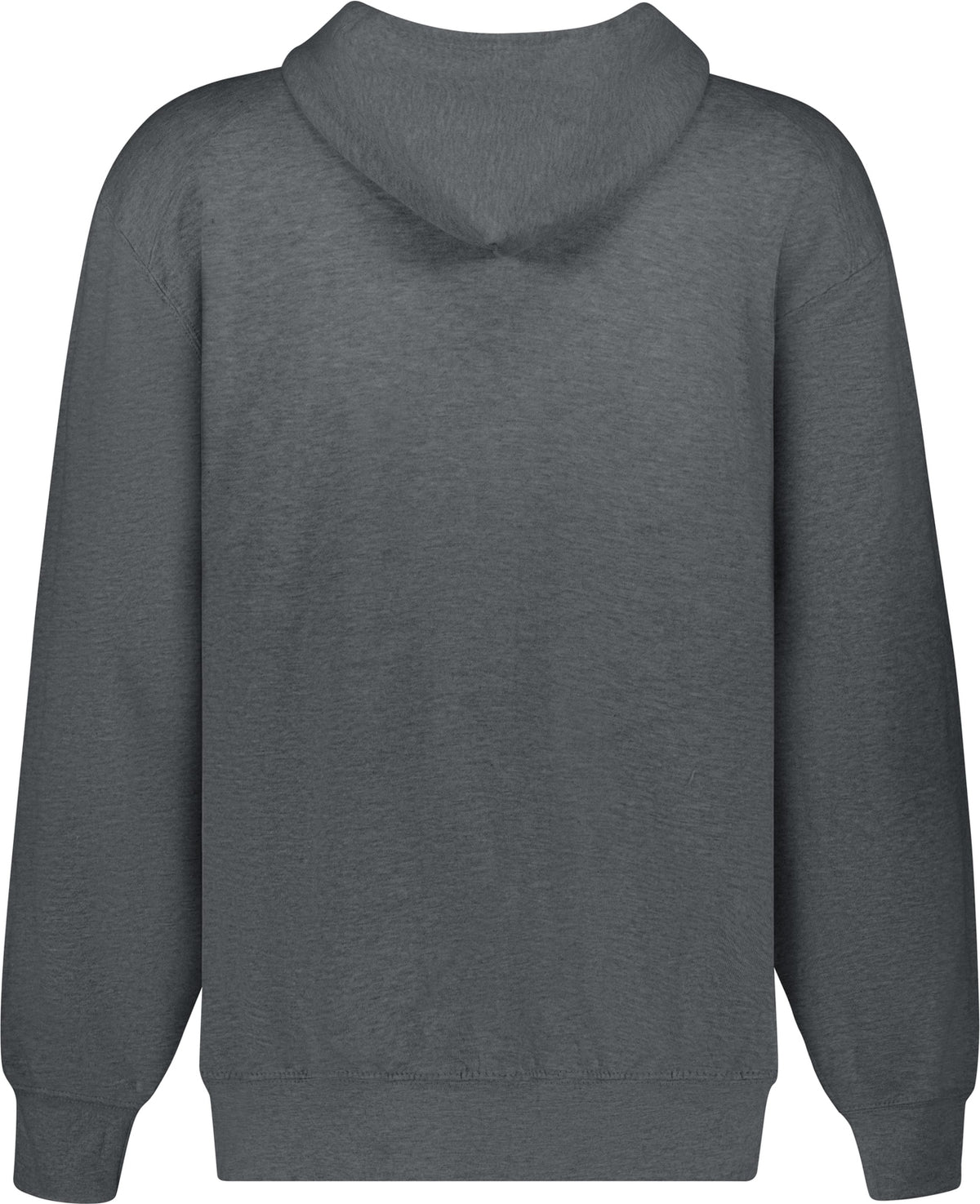 Rear View of BA CHARCOAL ATHLETIC FLEECE HOODIE