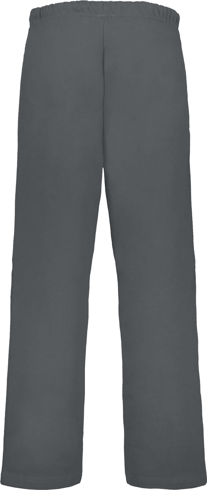 Rear View of BA CHARCOAL OPEN BOTTOM FLEECE PANT