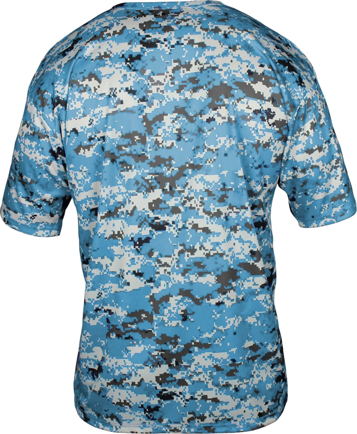 Rear View of BA COLUMBIA BLUE DIGITAL YOUTH DIGITAL TEE