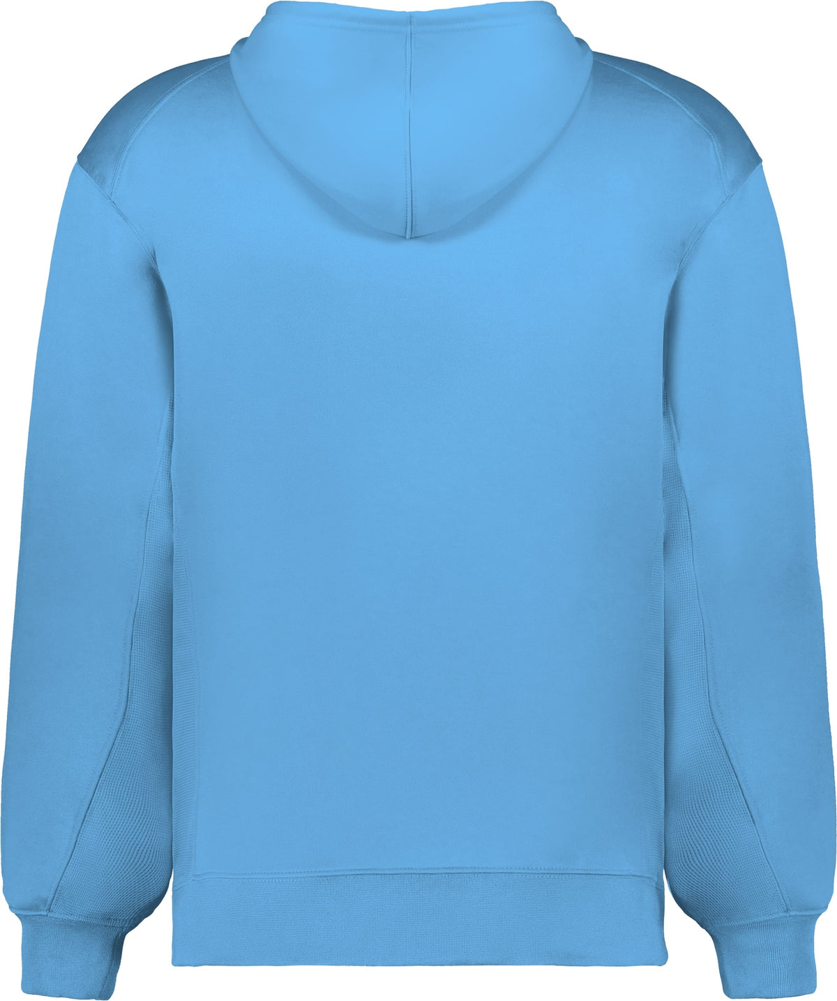 Rear View of BA COLUMBIA BLUE PERFORMANCE FLEECE HOODIE