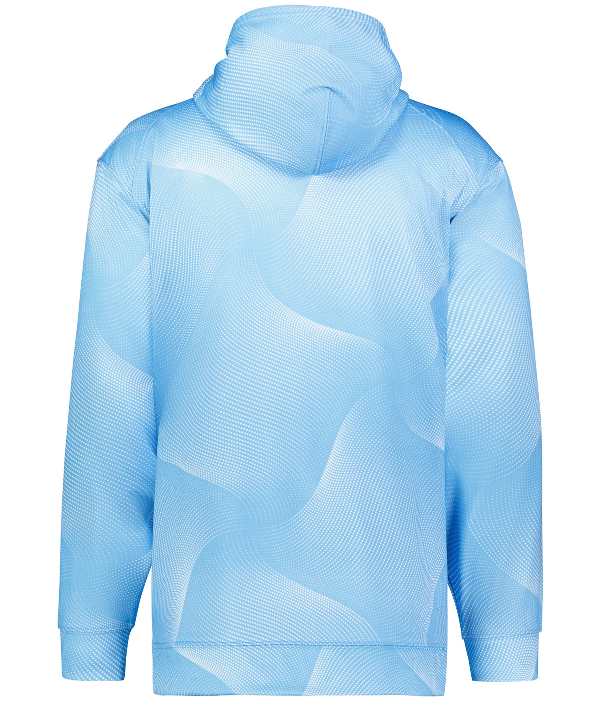 Rear View of BA COLUMBIA BLUE WARP WARP HOOD