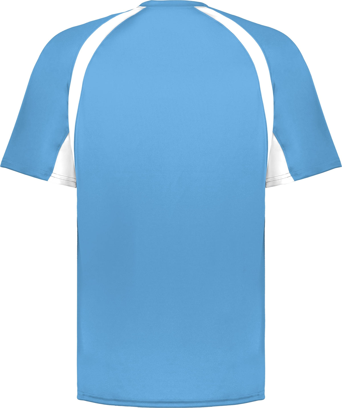 Rear View of BA COLUMBIA BLUE/WHITE YOUTH HOOK TEE