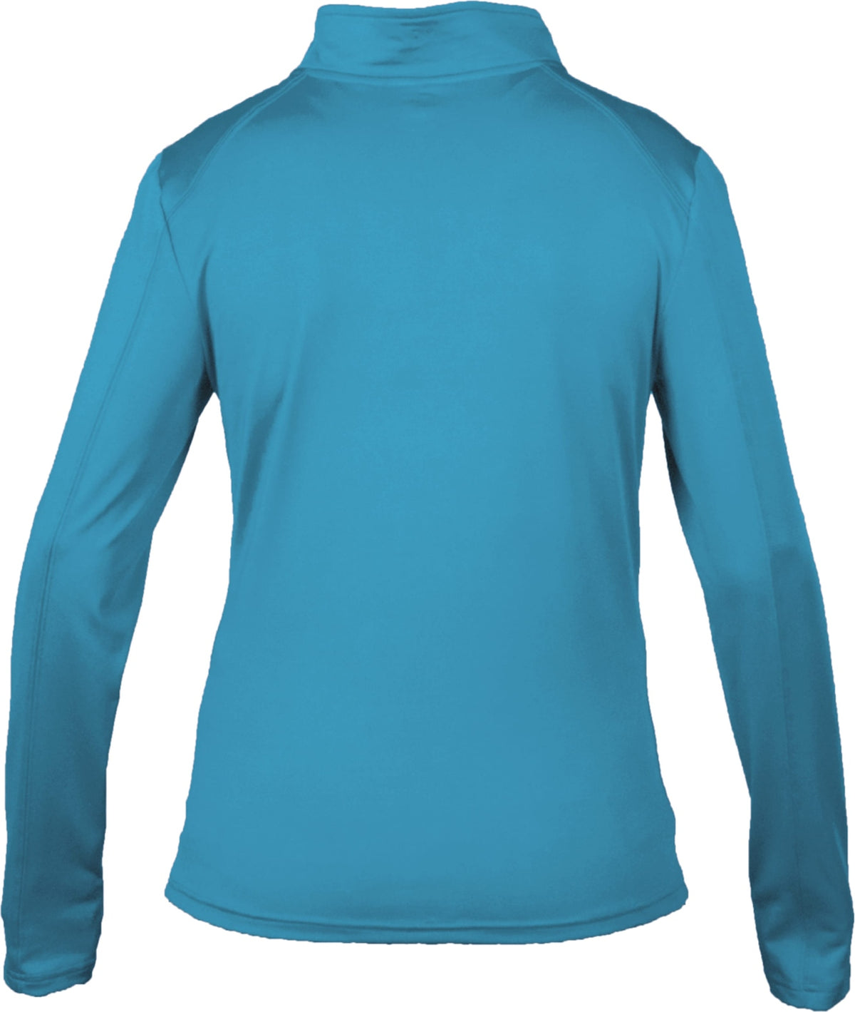 Rear View of BA ELECTRIC BLUE 1/4 ZIP LADIES' LIGHTWEIGHT PU