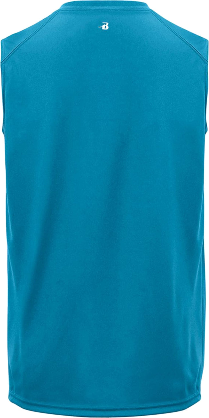Rear View of BA ELECTRIC BLUE B-CORE SLEEVELESS TEE