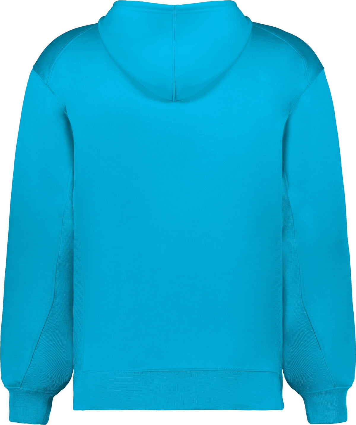 Rear View of BA ELECTRIC BLUE PERFORMANCE FLEECE HOODIE