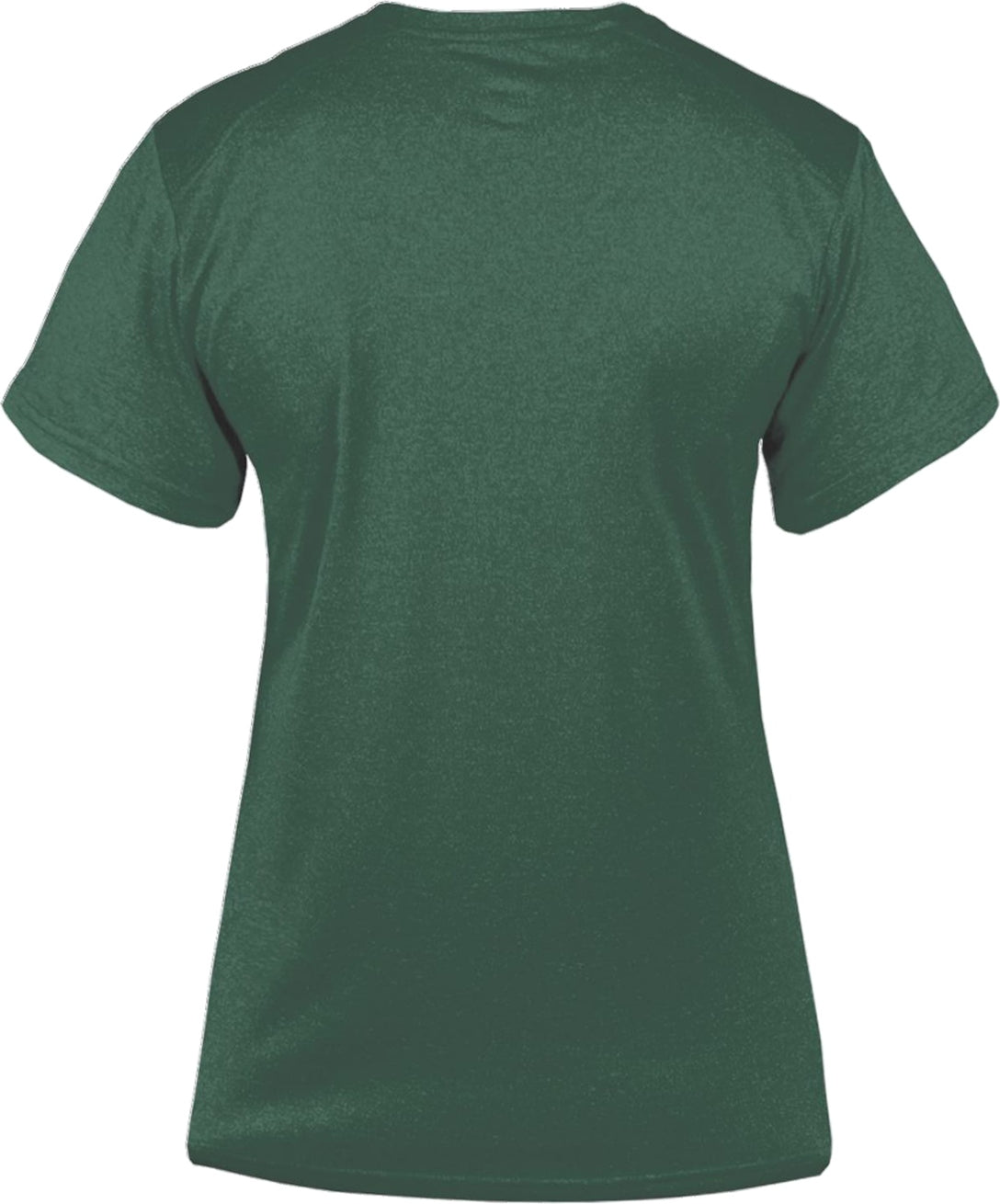Rear View of BA FOREST HEATHER PRO HEATHER LADIES' V-NECK TEE