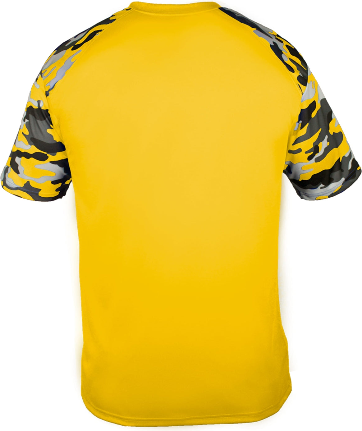 Rear View of BA GOLD/GOLD CAMO YOUTH CAMO SPORT TEE