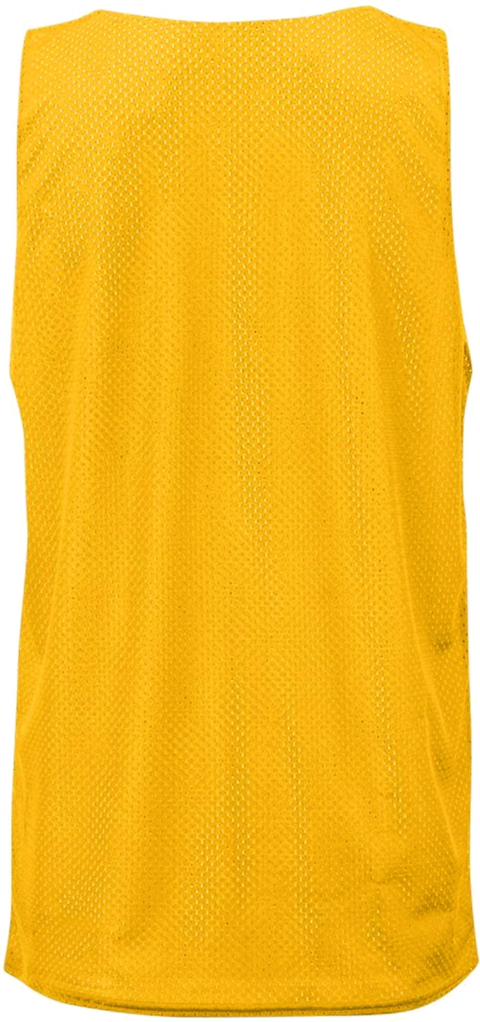 Rear View of BA GOLD/WHITE YOUTH MESH REVERSIBLE JERSEY