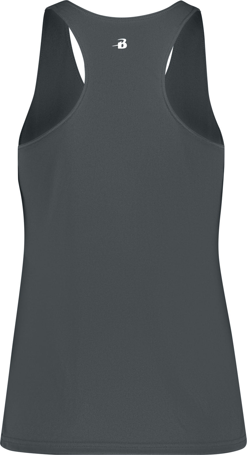 Rear View of BA GRAPHITE LADIES' RACERBACK TANK