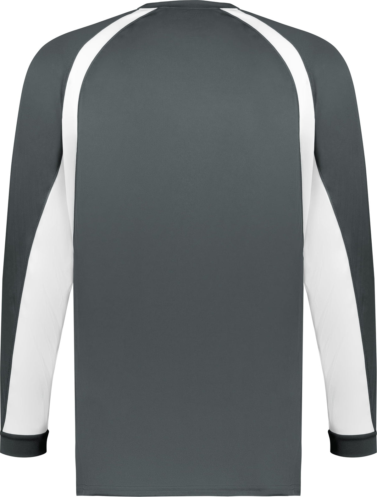 Rear View of BA GRAPHITE/WHITE HOOK L/S TEE