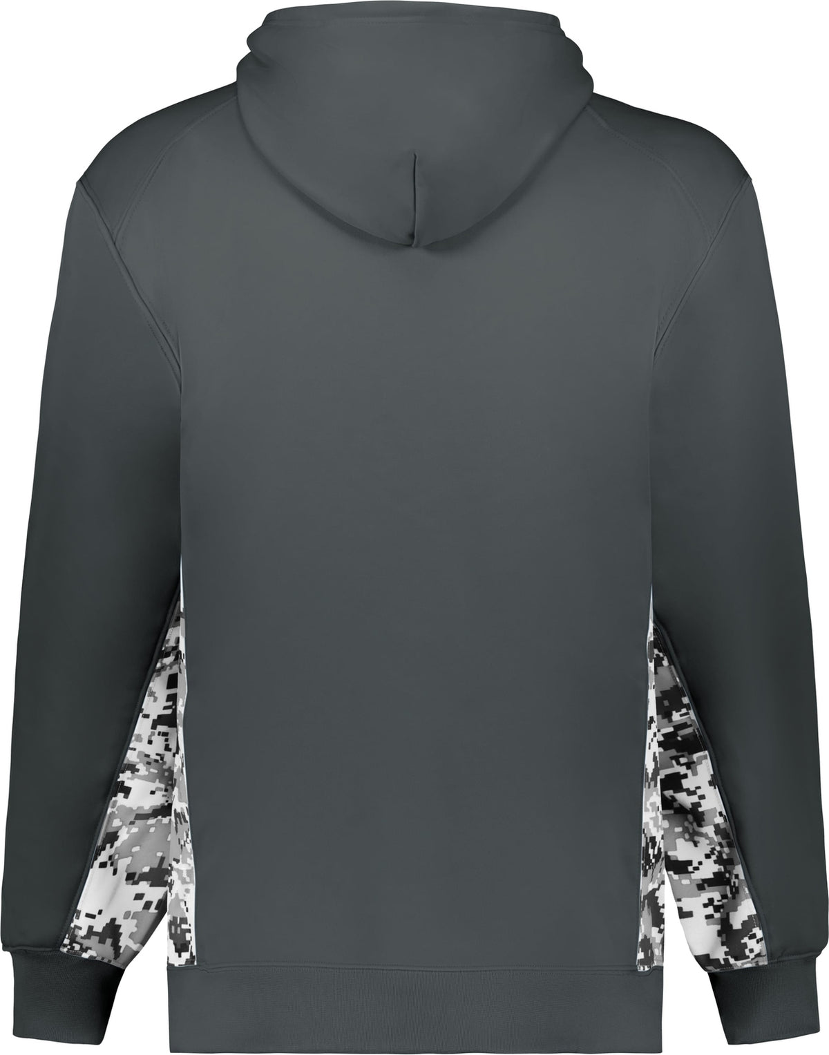 Rear View of BA GRAPH/WHITE DIGITAL DIGITAL COLOR BLOCK HOODIE