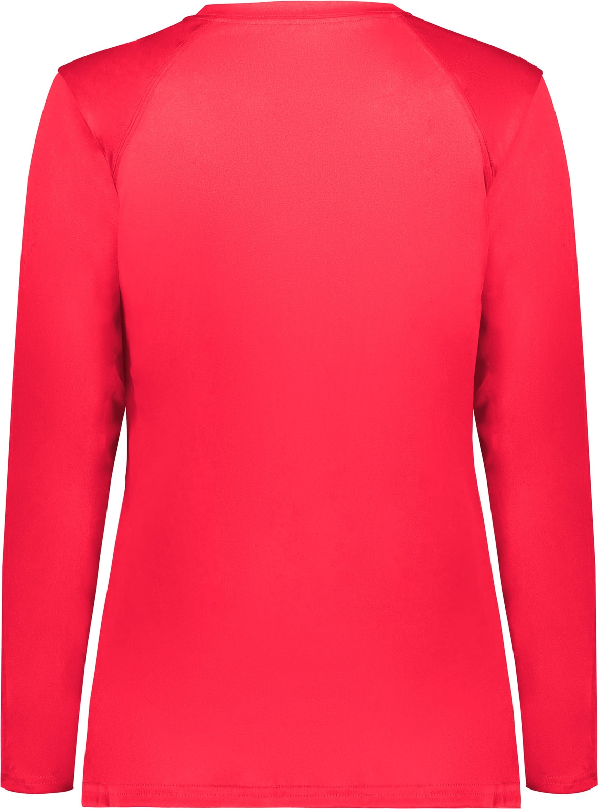 Rear View of BA HOT CORAL LADIES B-CORE L/S TEE