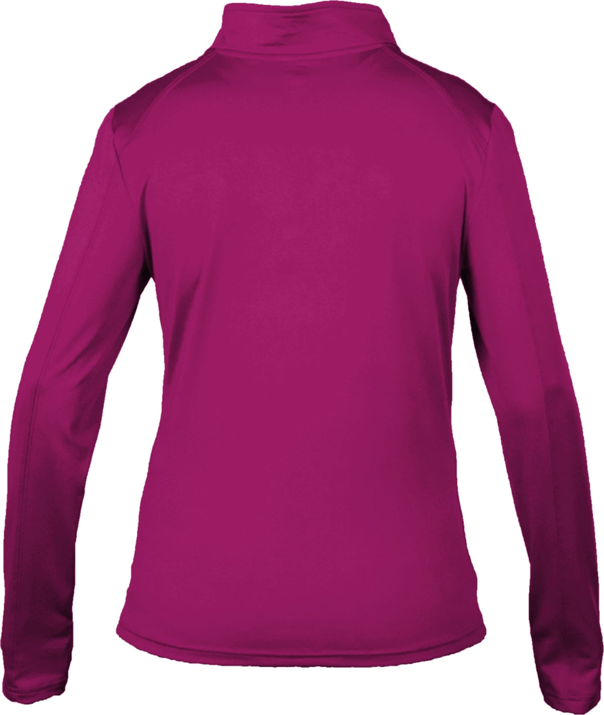 Rear View of BA HOT PINK 1/4 ZIP LADIES' LIGHTWEIGHT PU