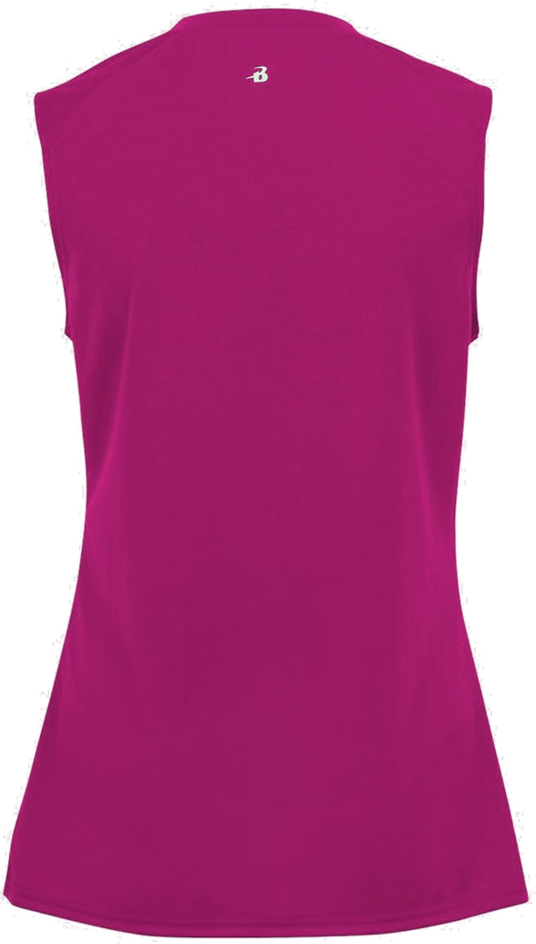 Rear View of BA HOT PINK GIRLS B-CORE SLEEVELESS TANK
