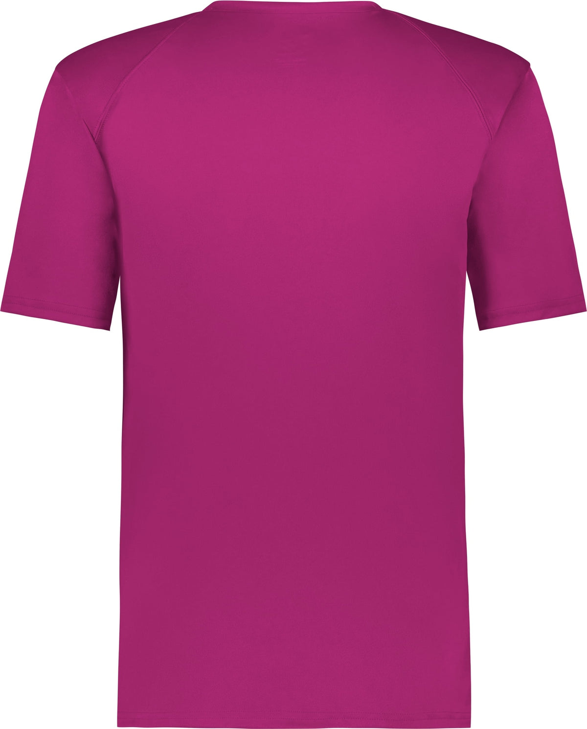 Rear View of BA HOT PINK YOUTH B-CORE V-NECK TEE