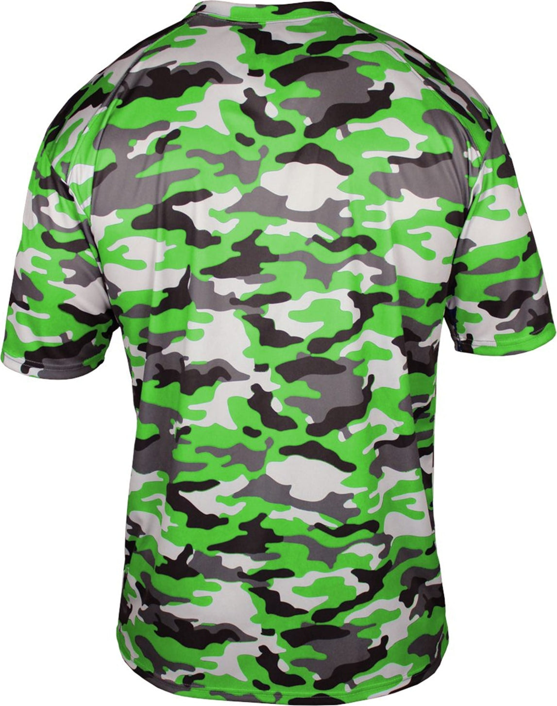Rear View of BA LIME CAMO CAMO TEE