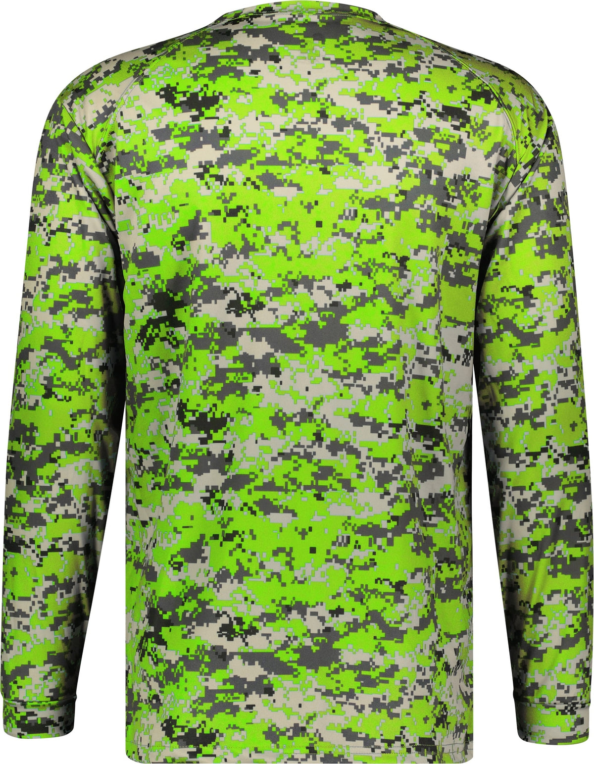 Rear View of BA LIME DIGITAL YOUTH DIGITAL L/S TEE