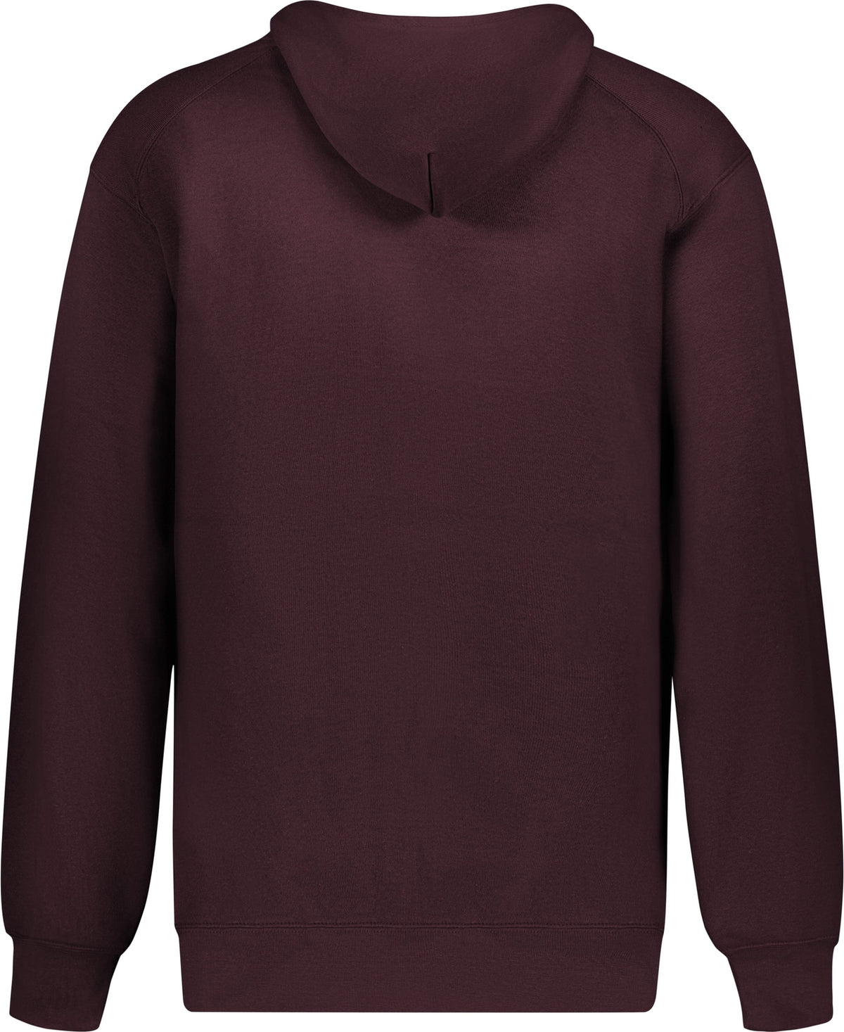 Rear View of BA MAROON ATHLETIC FLEECE HOODIE