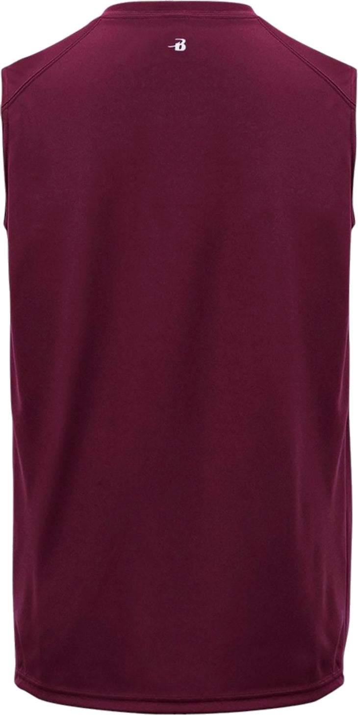 Rear View of BA MAROON B-CORE SLEEVELESS TEE