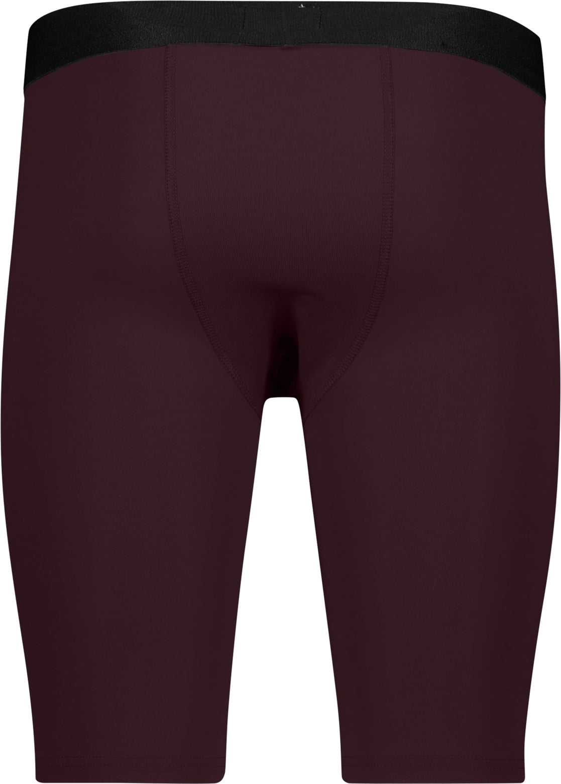 Rear View of BA MAROON COMPRESSION SHORT