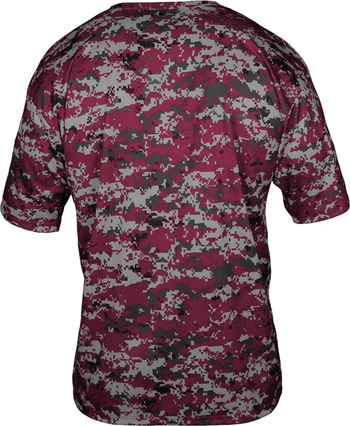 Rear View of BA MAROON DIGITAL YOUTH DIGITAL TEE