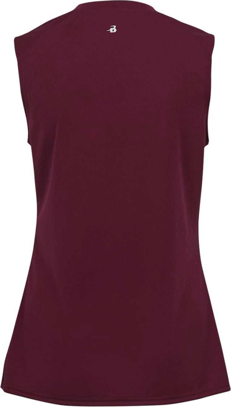 Rear View of BA MAROON GIRLS B-CORE SLEEVELESS TANK