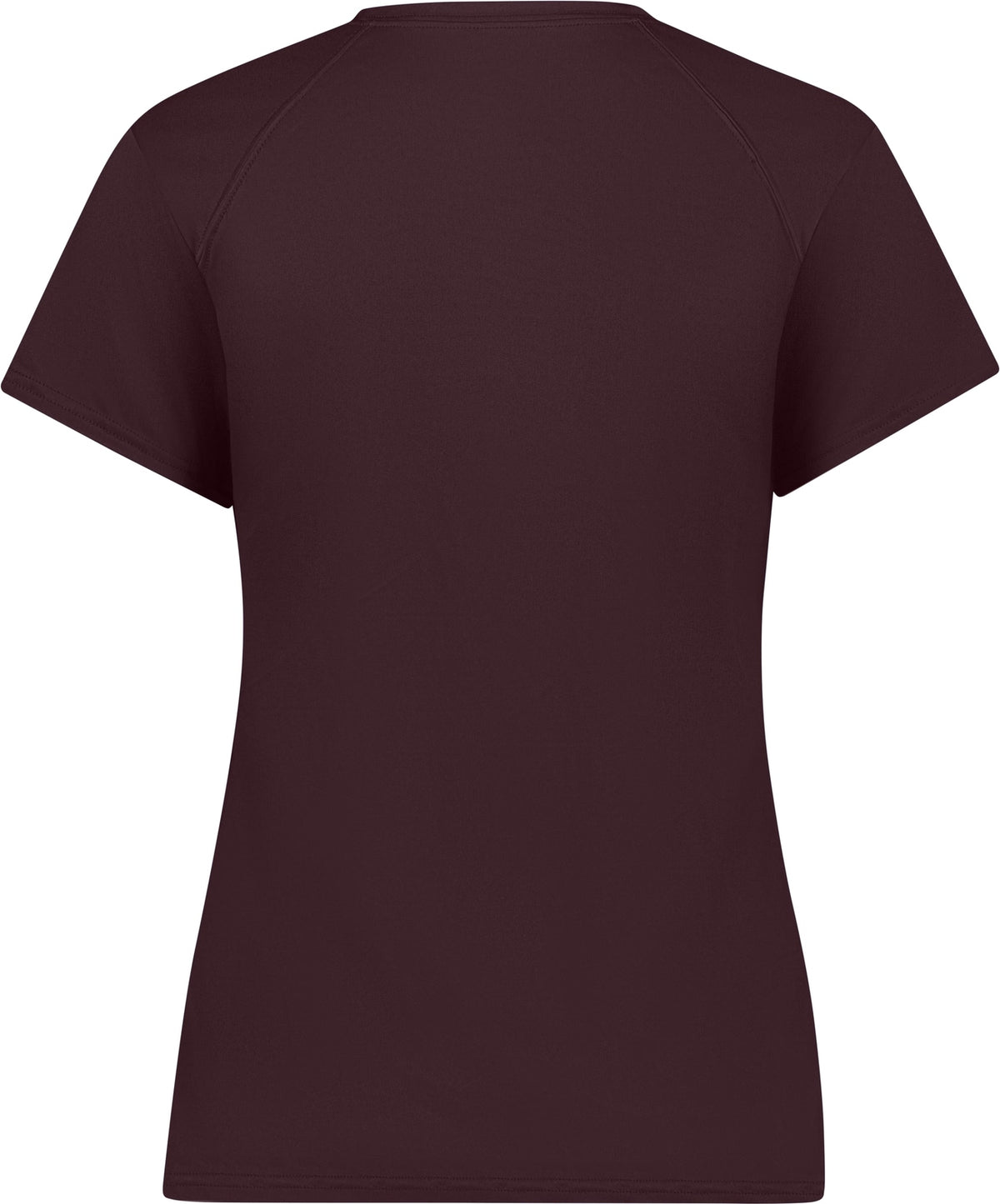 Rear View of BA MAROON LADIES B-CORE TEE