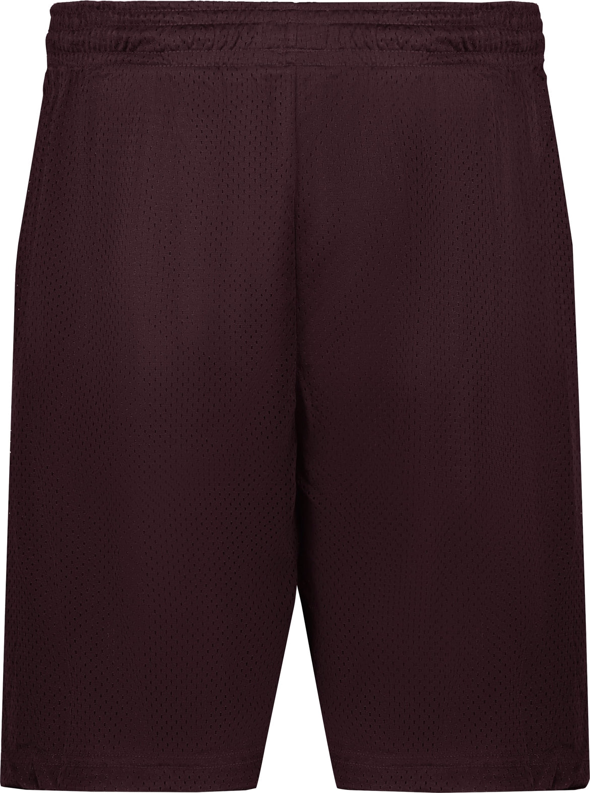 Rear View of BA MAROON MESH/TRICOT SHORT