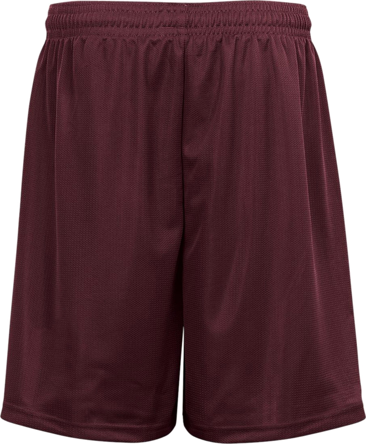 Rear View of BA MAROON MINI MESH YOUTH SHORT