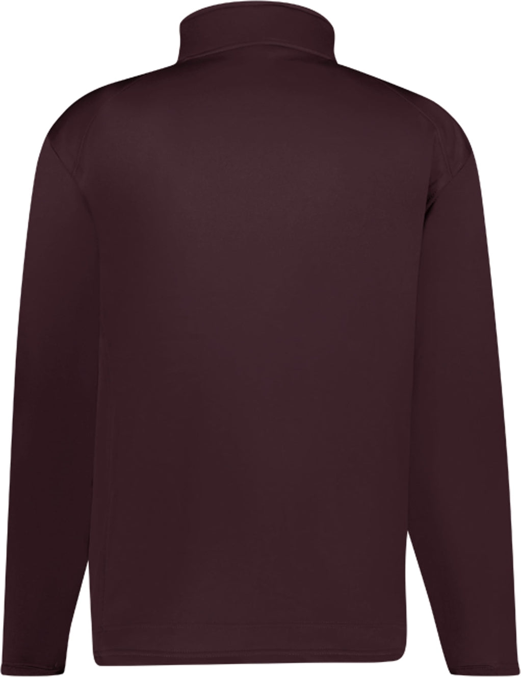 Rear View of BA MAROON PERFORMANCE FLEECE 1/4 ZIP PUL