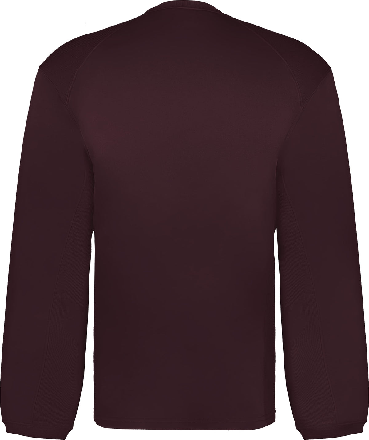 Rear View of BA MAROON PERFORMANCE FLEECE CREW