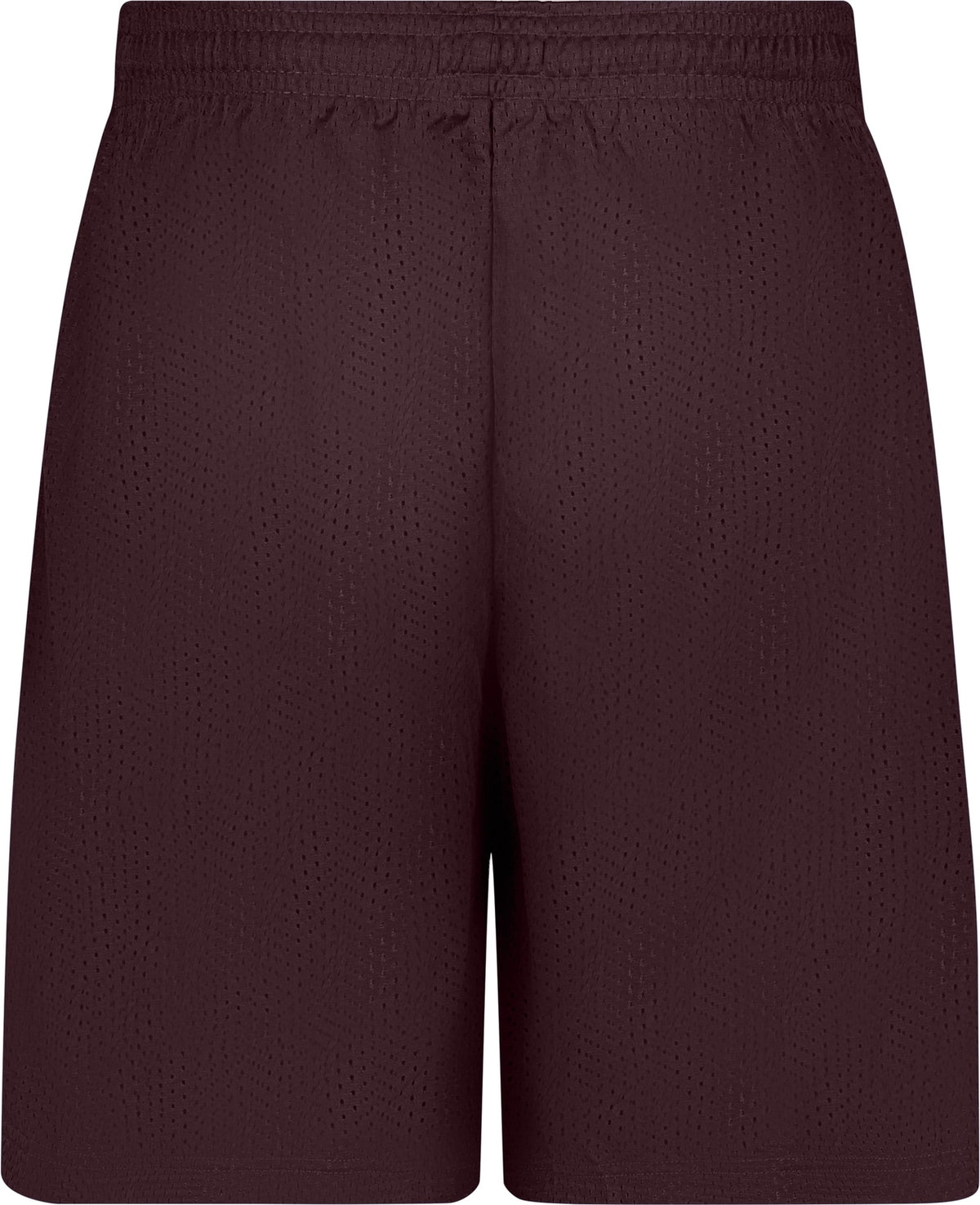 Rear View of BA MAROON POCKETED MESH SHORT
