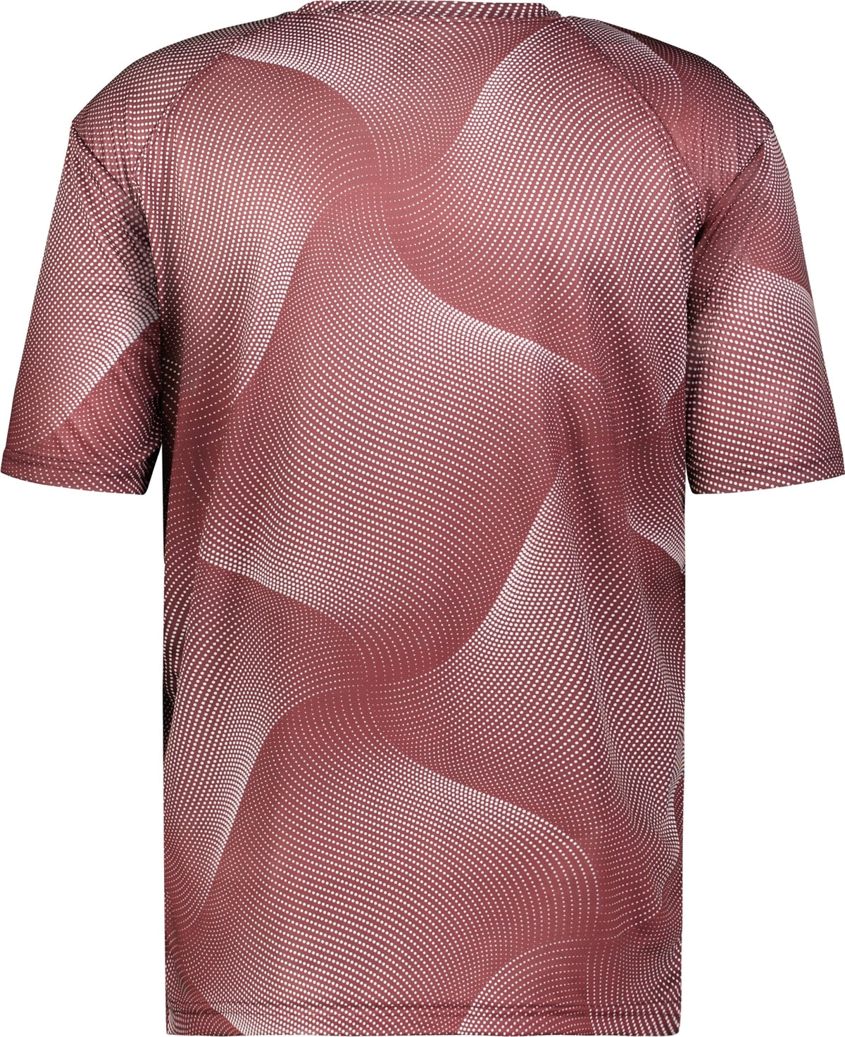 Rear View of BA MAROON WARP WARP TEE