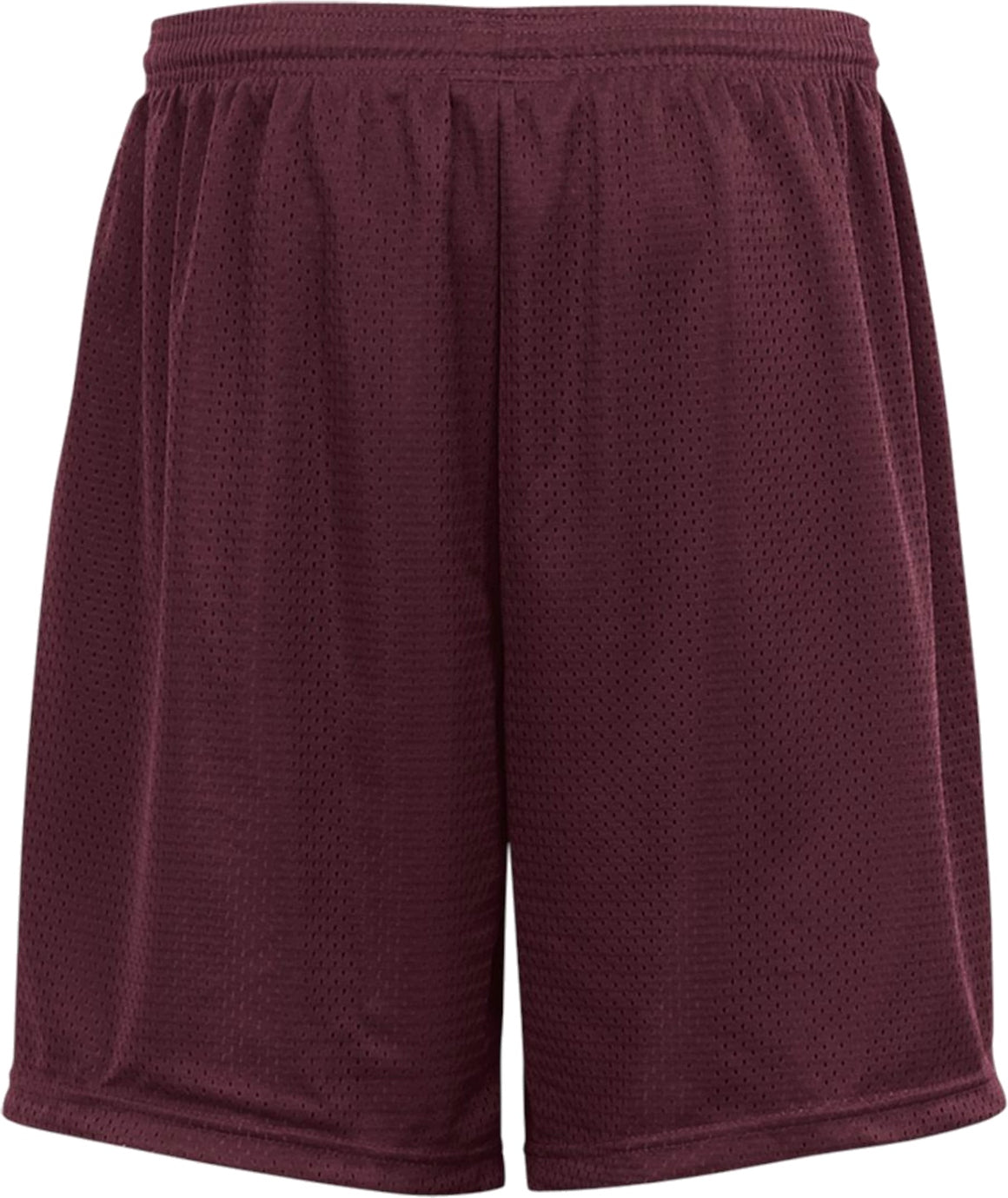 Rear View of BA MAROON YOUTH MESH/TRICOT SHORT