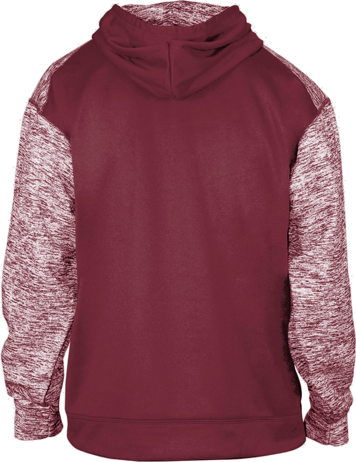 Rear View of BA MAROON/MAROON BLEND BLEND SPORT HOOD