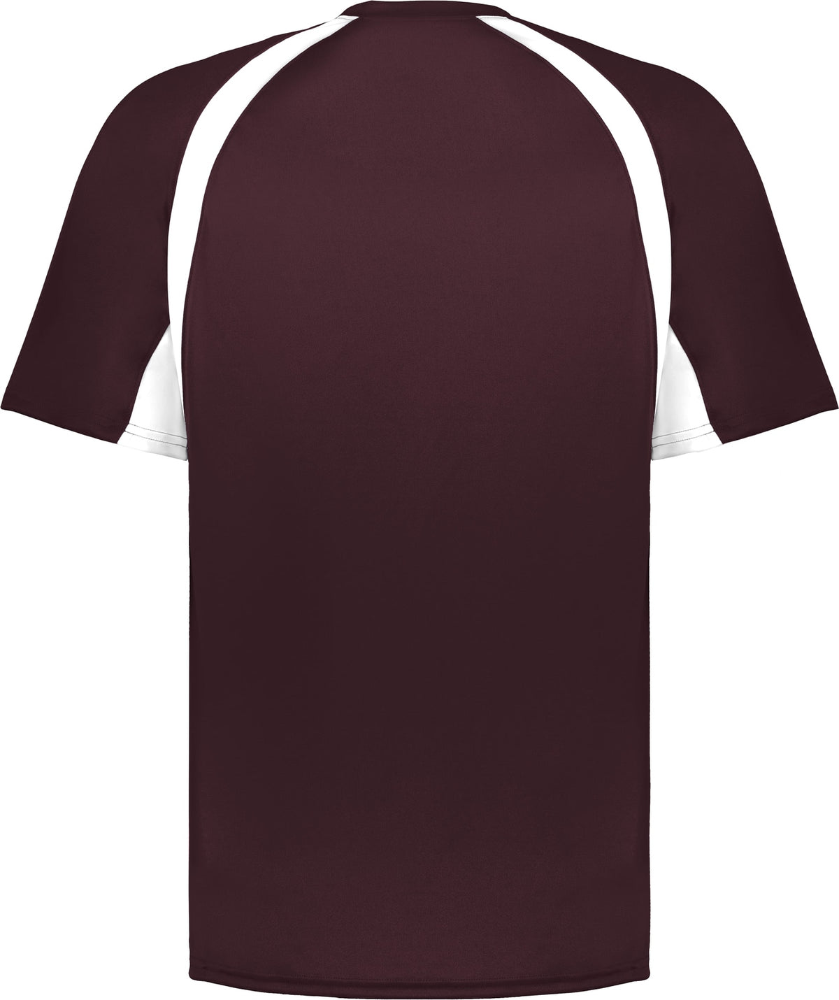Rear View of BA MAROON/WHITE HOOK TEE