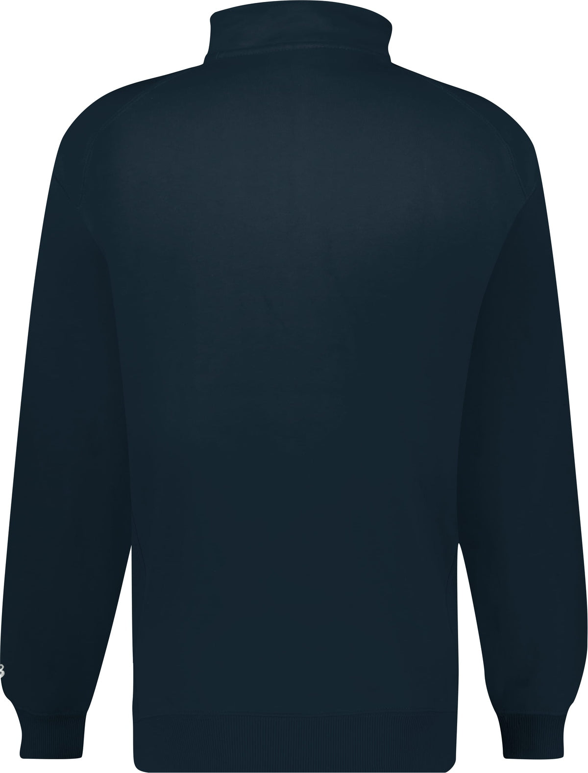 Rear View of BA NAVY 1/4 ZIP FLEECE PULLOVER