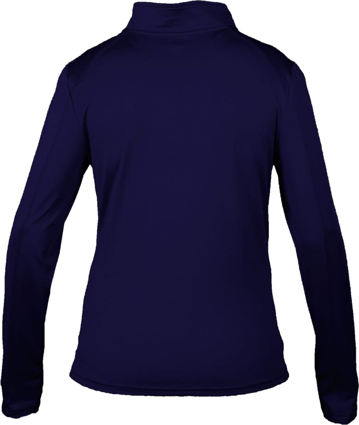 Rear View of BA NAVY 1/4 ZIP LADIES' LIGHTWEIGHT PU