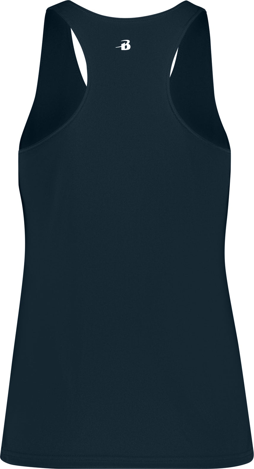 Rear View of BA NAVY LADIES' RACERBACK TANK