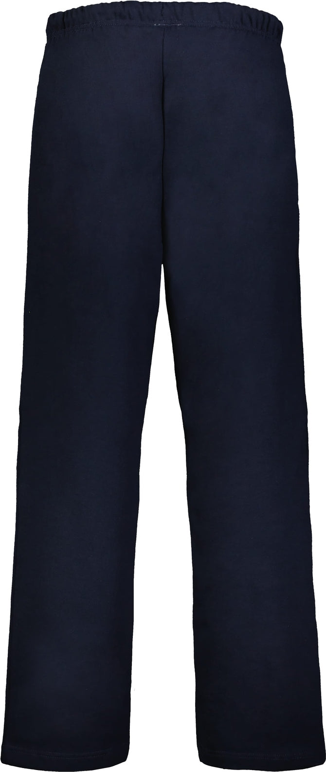 Rear View of BA NAVY OPEN BOTTOM FLEECE PANT
