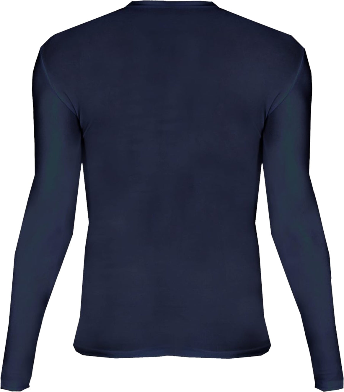 Rear View of BA NAVY PRO COMPRESSION L/S CREW