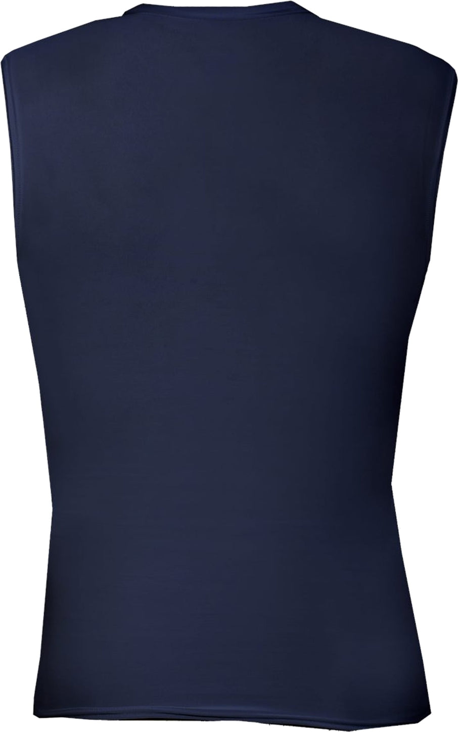 Rear View of BA NAVY PRO COMPRESSION SLEEVELESS CRE