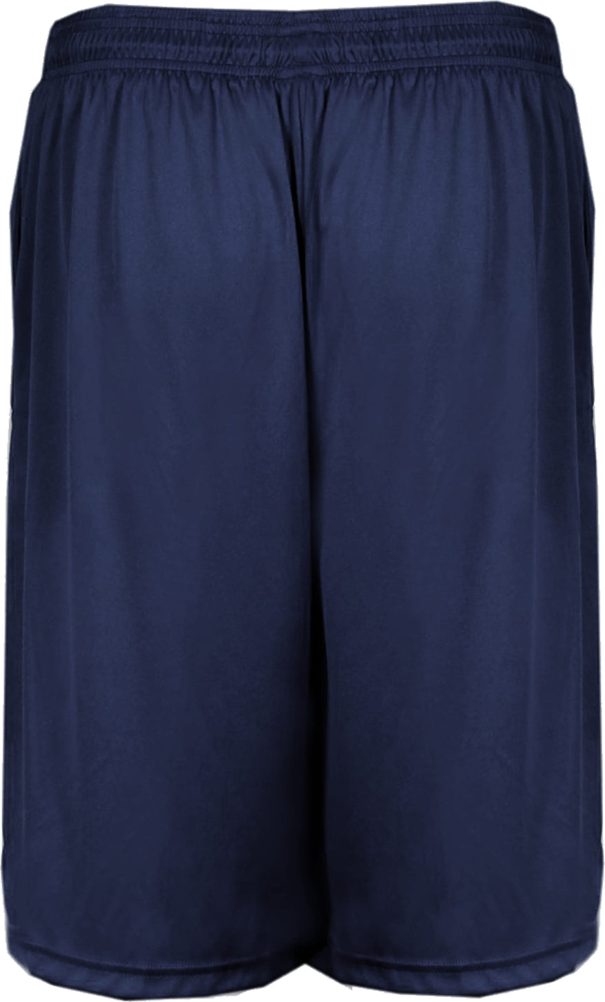 Rear View of BA NAVY YOUTH POCKETED SHORT