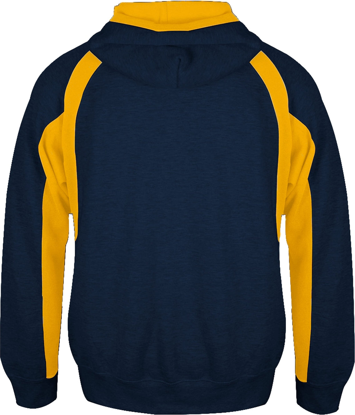 Rear View of BA NAVY/GOLD HOOK HOOD