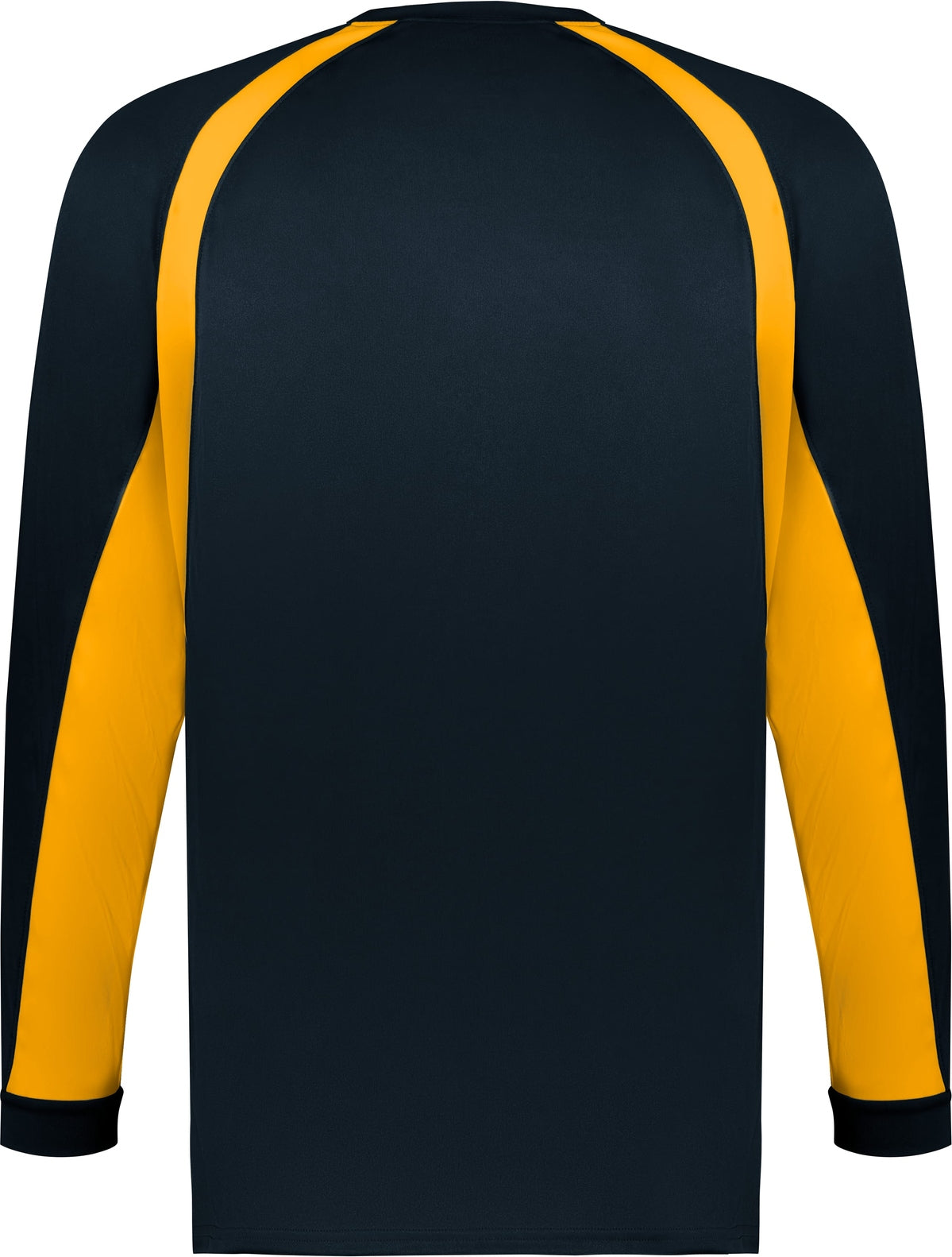 Rear View of BA NAVY/GOLD YOUTH HOOK L/S TEE